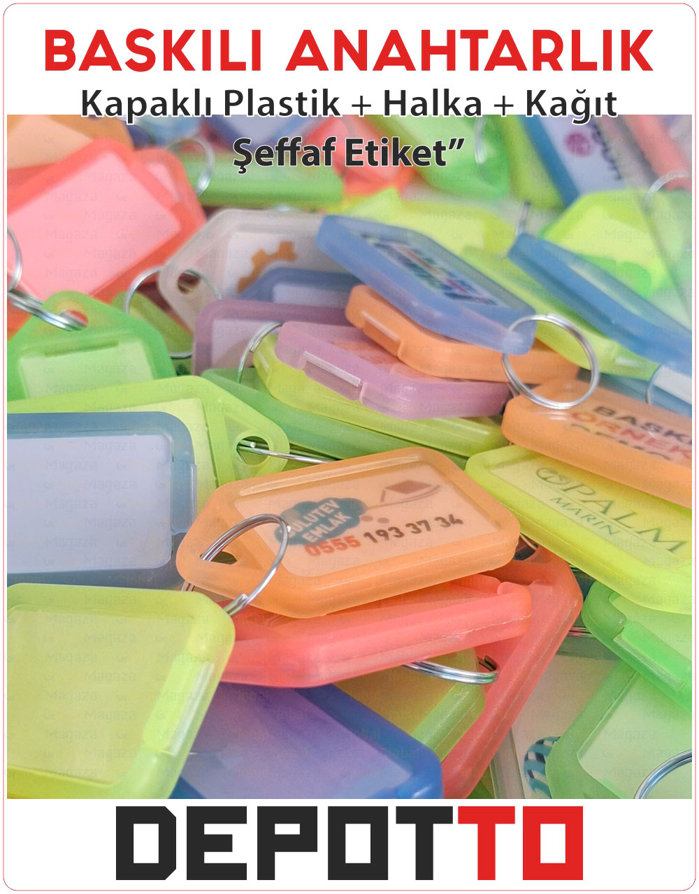  Plastik Anahtarlık