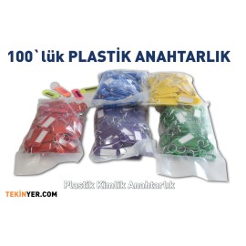 Lila Renkli  Plastik Anahtarlık 100 Adet